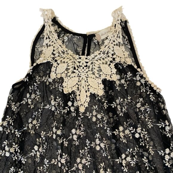 Altar’d State Tank Top Large Black Lace See Through Boho Festival - Picture 2 of 7